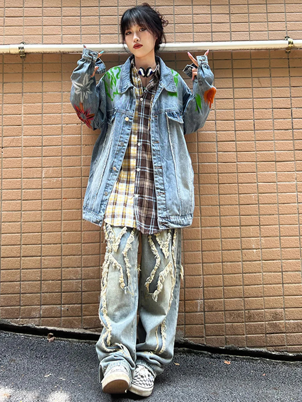 Distressed Street Vintage Casual Jeans