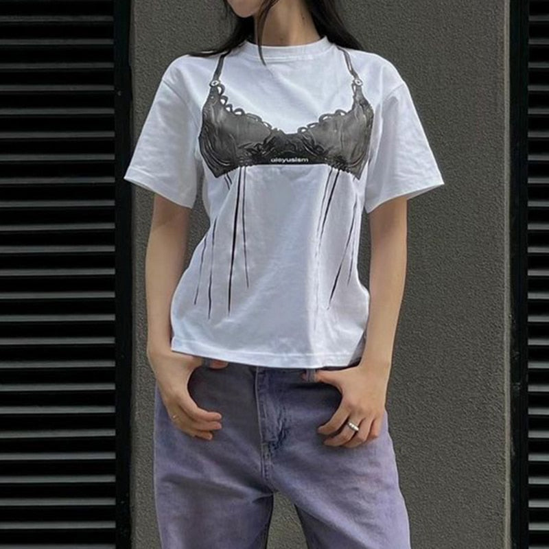Lace Bra Prints T-Shirts - 3 Colors
