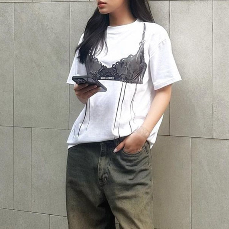 Lace Bra Prints T-Shirts - 3 Colors