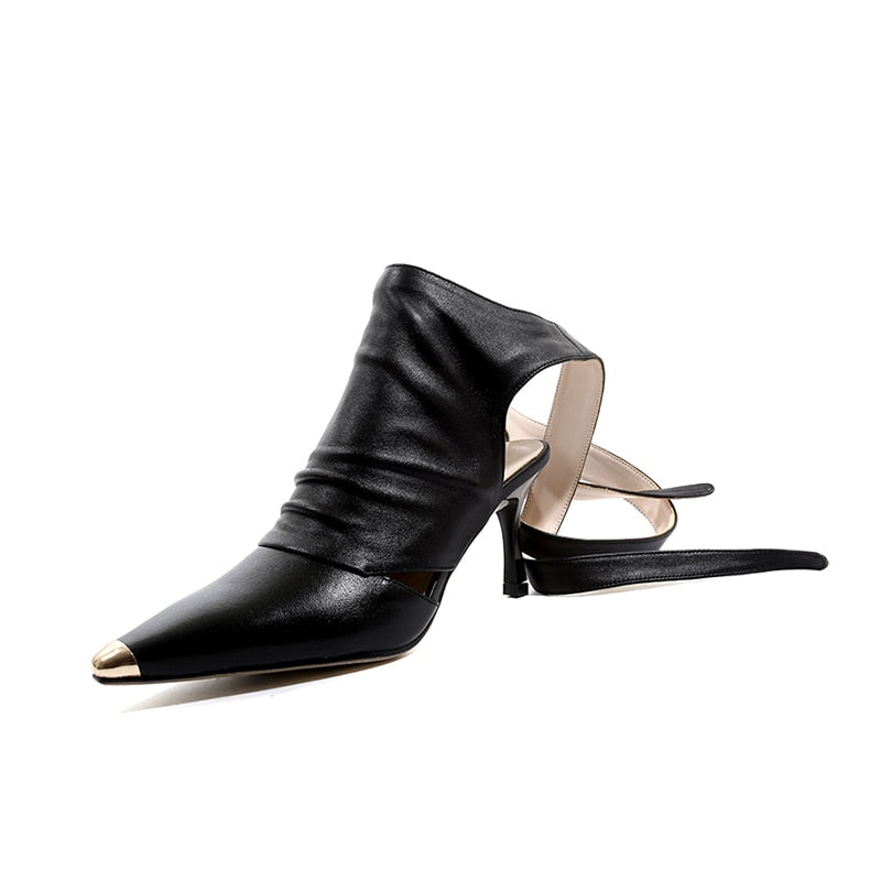 Laffa Lace-Up Ankle Bootie Sandals - 3 Colors