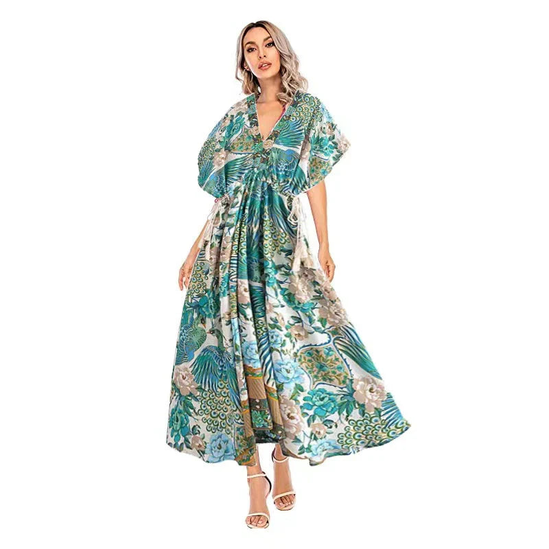 Lamona Bohemian Floral Prints Maxi Dress -  4 Colors
