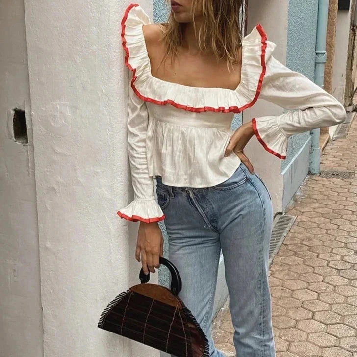 Lani Babydoll Ruffle Blouse - 5 Colors