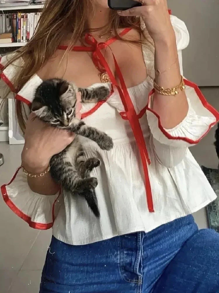 Lani Babydoll Ruffle Blouse - 5 Colors