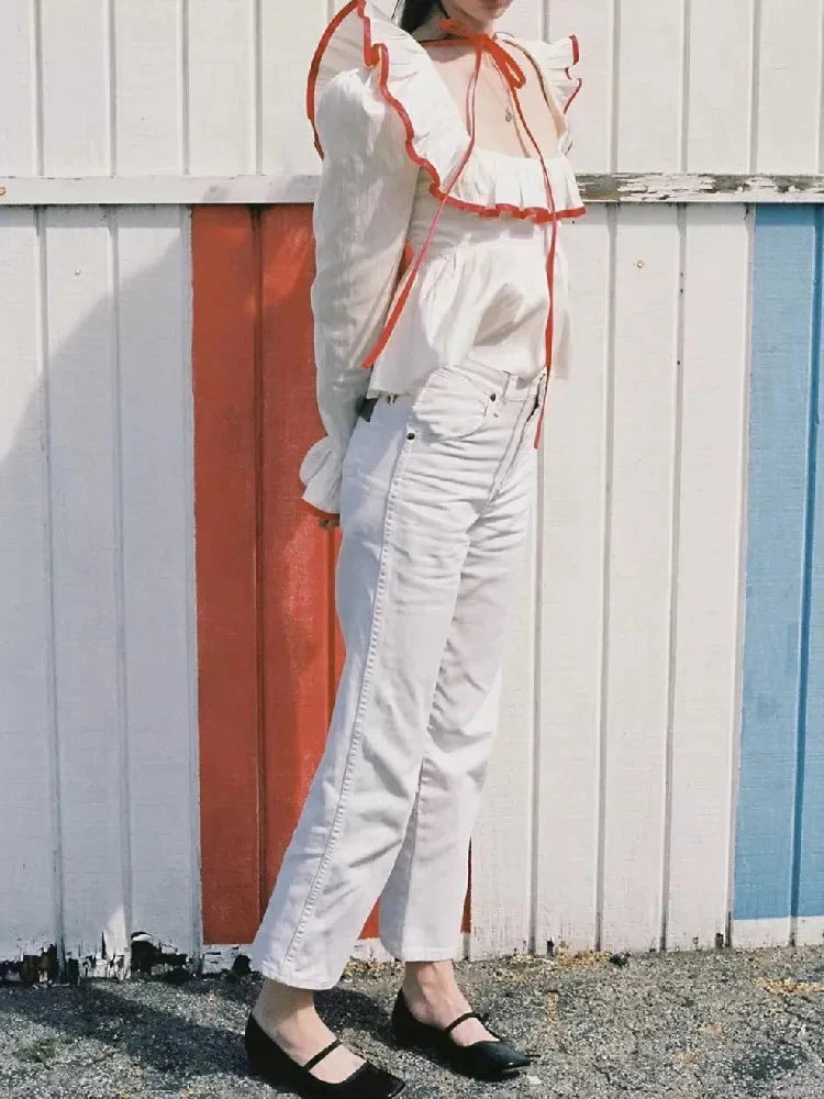 Lani Babydoll Ruffle Blouse - 5 Colors