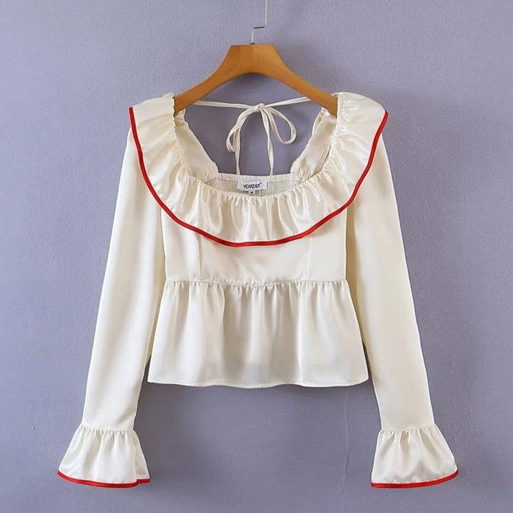 Lani Babydoll Ruffle Blouse - 5 Colors