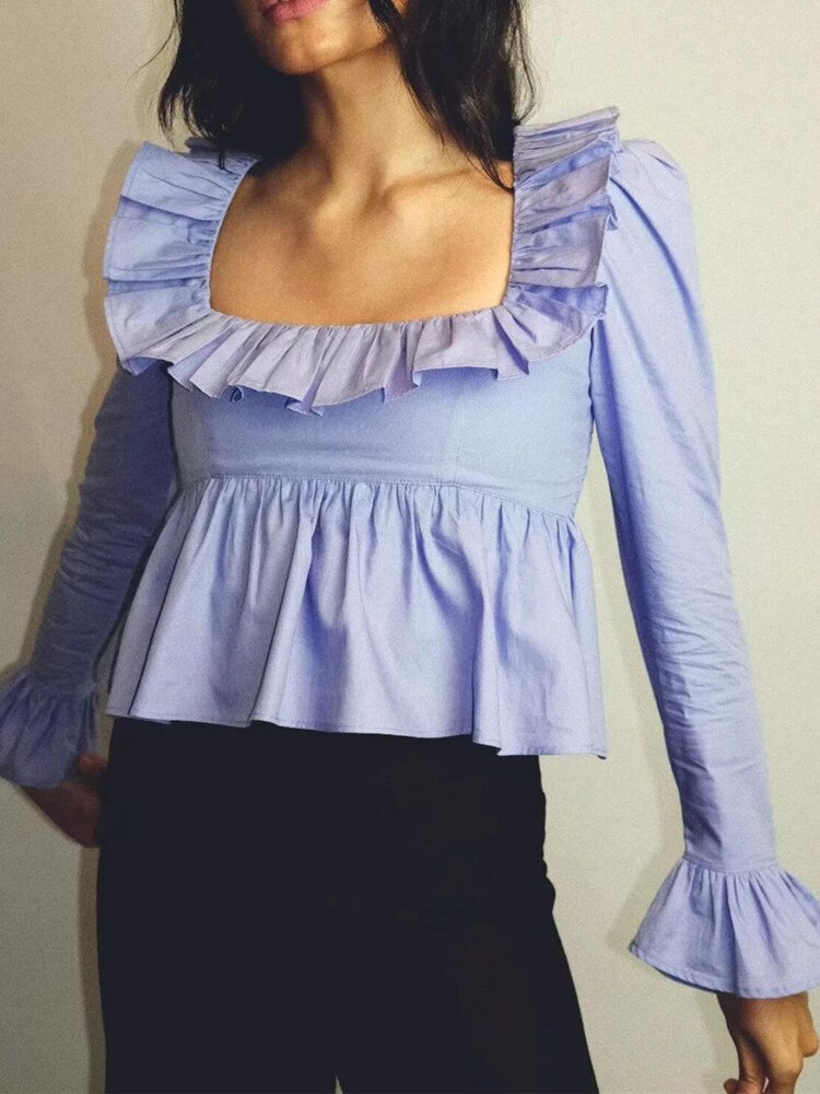 Lani Babydoll Ruffle Blouse - 5 Colors