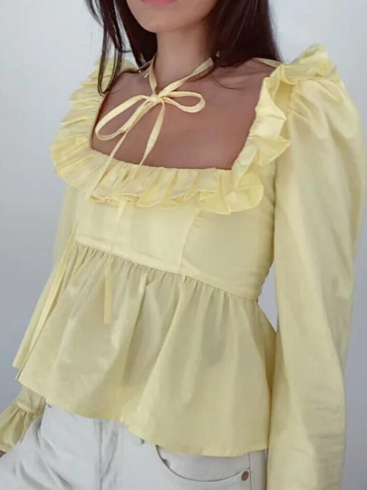 Lani Babydoll Ruffle Blouse - 5 Colors