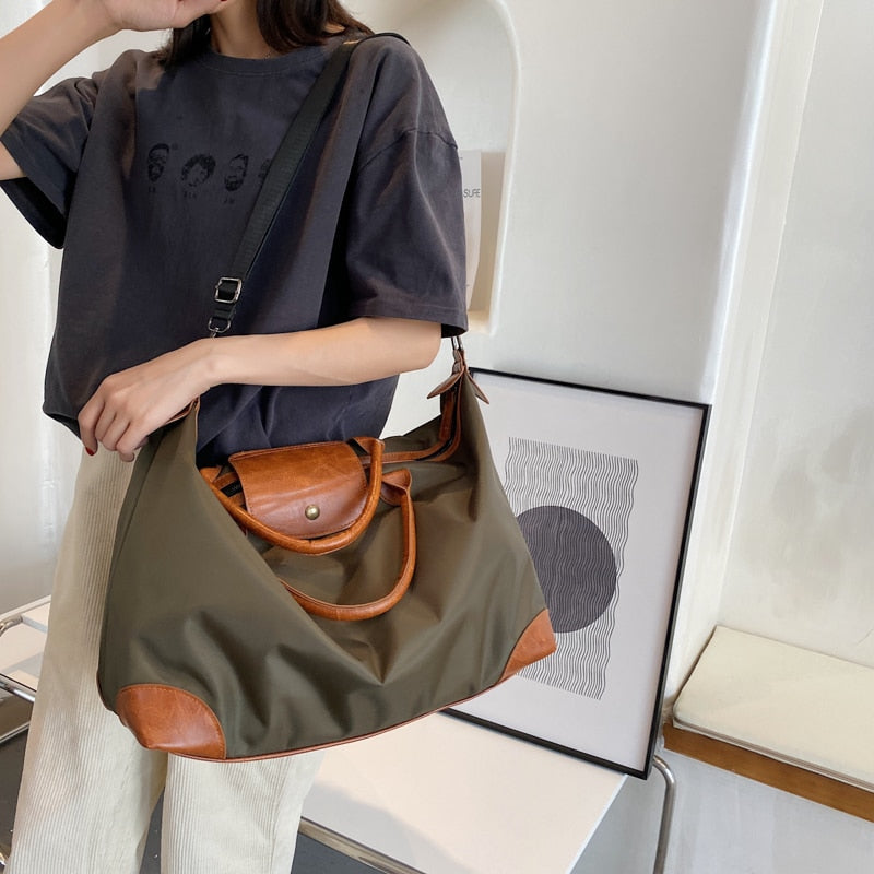 Laura Nylon+Leather Weekender Bags - 3 Colors