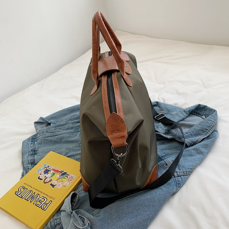 Laura Nylon+Leather Weekender Bags - 3 Colors