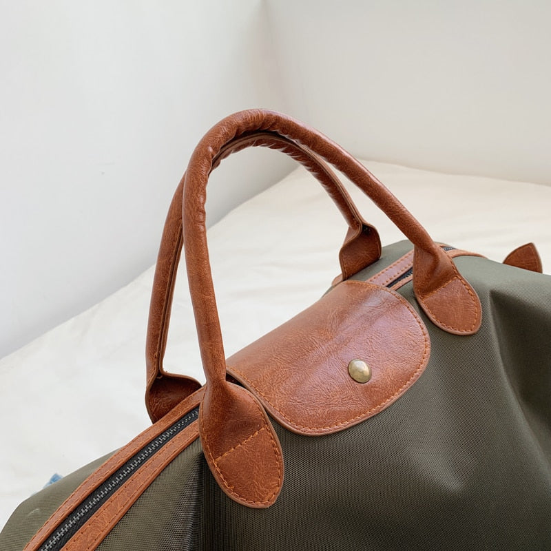 Laura Nylon+Leather Weekender Bags - 3 Colors