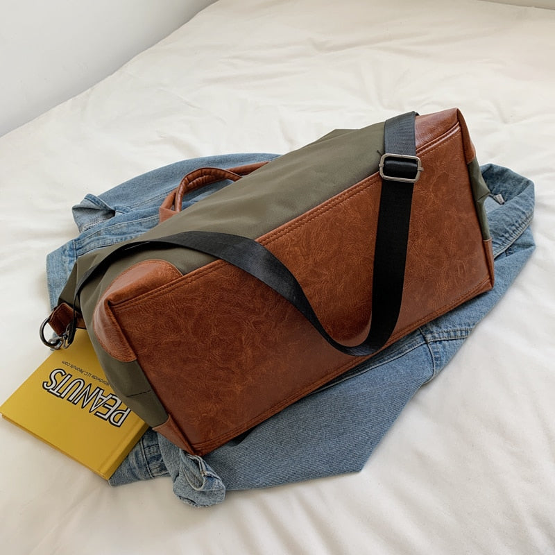 Laura Nylon+Leather Weekender Bags - 3 Colors