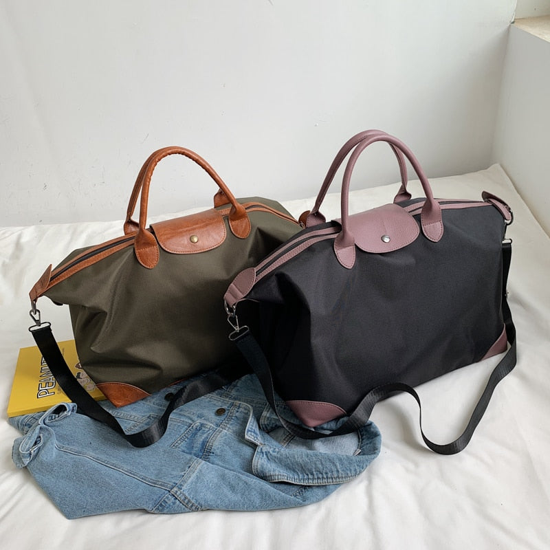 Laura Nylon+Leather Weekender Bags - 3 Colors