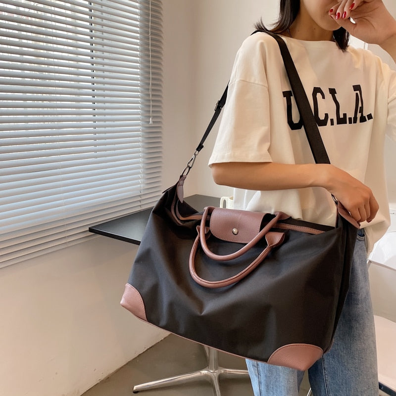 Laura Nylon+Leather Weekender Bags - 3 Colors