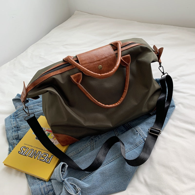 Laura Nylon+Leather Weekender Bags - 3 Colors