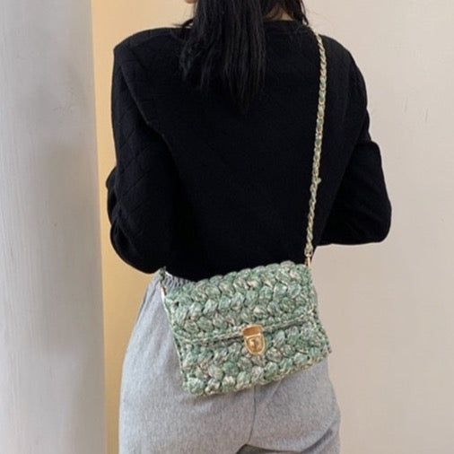 LeSac Mini Chunky Braid Knit Flap Bags