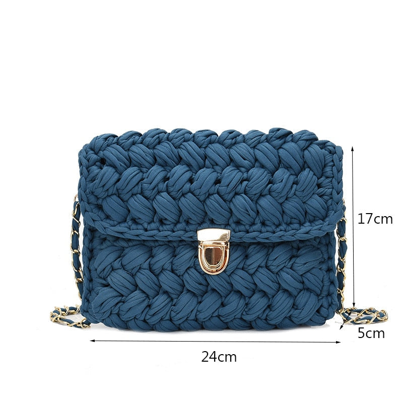 LeSac Mini Chunky Braid Knit Flap Bags