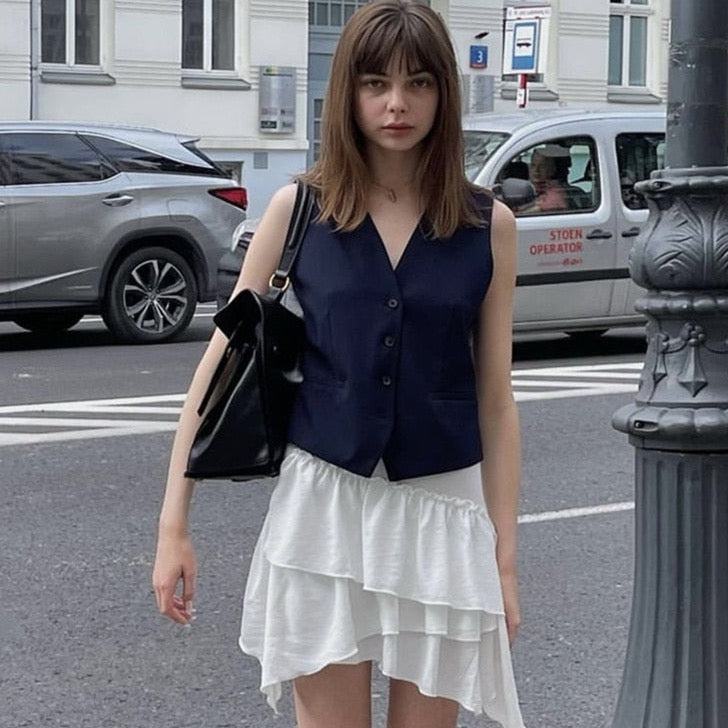 Leah V-neck Vest Tops - 3 Colors