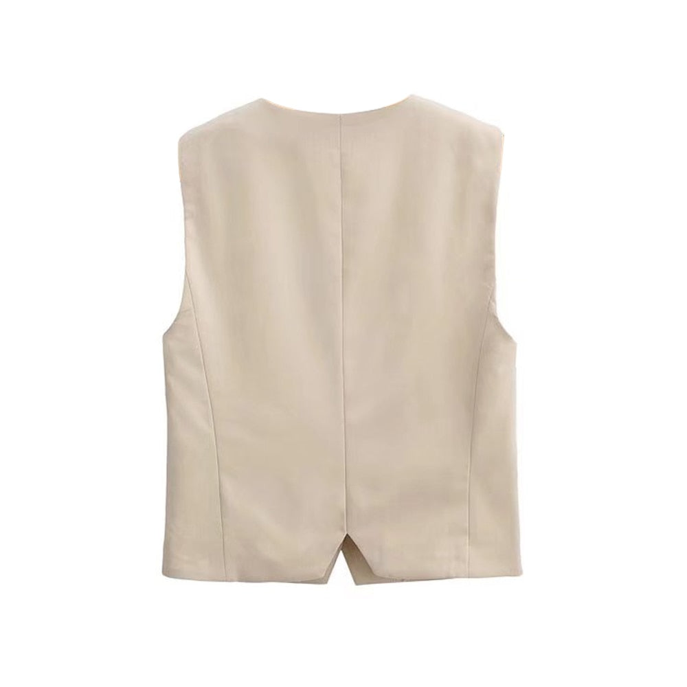 Leah V-neck Vest Tops - 3 Colors