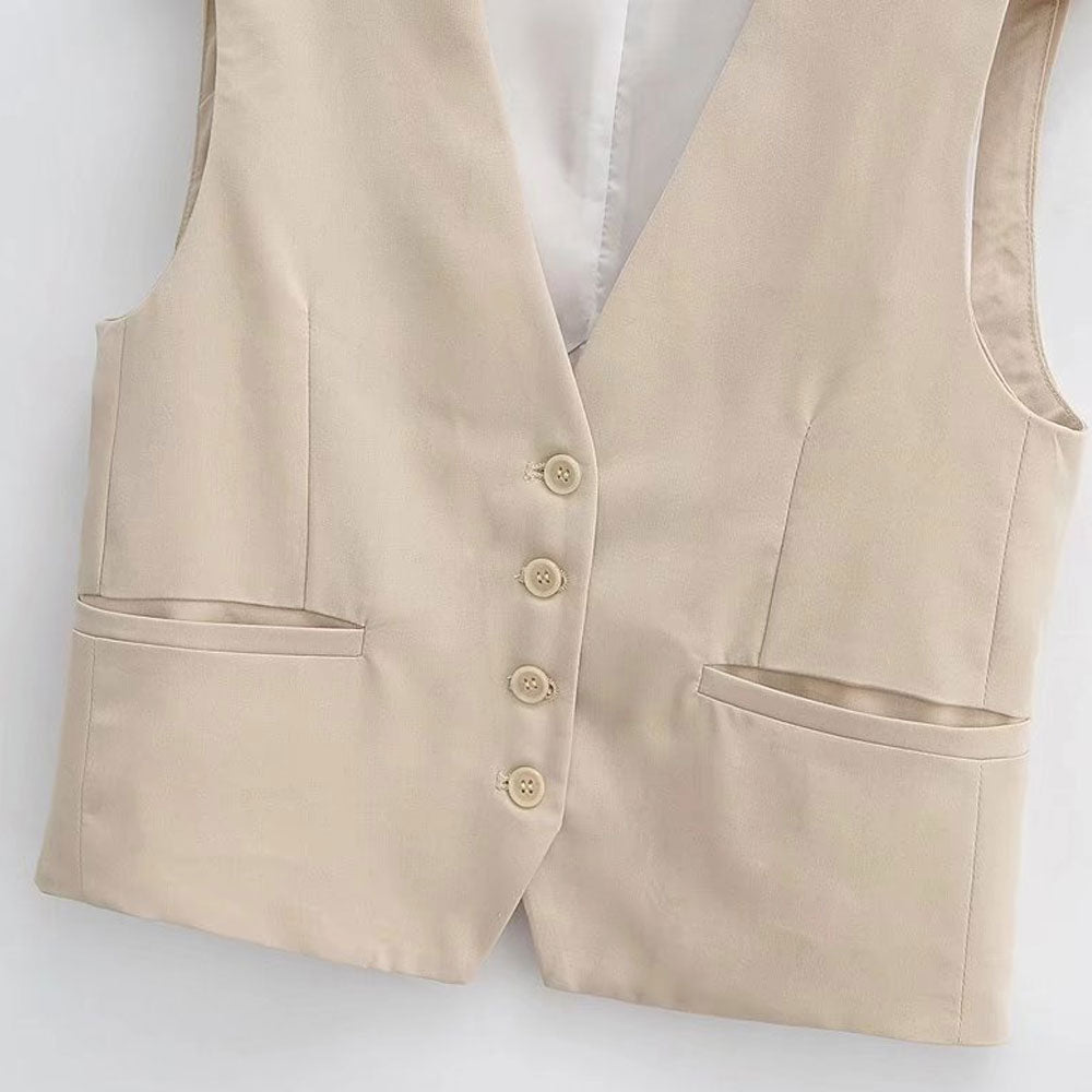 Leah V-neck Vest Tops - 3 Colors