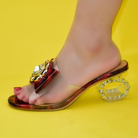 Lenox Clear & Floral Mule Sandals - 5 Colors