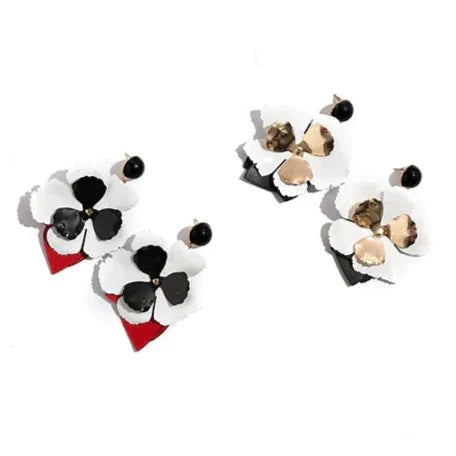 Lilian Big Flower Stud Earrings - 4 Colors