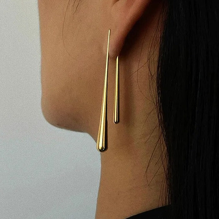 Line Water Drop Earrings