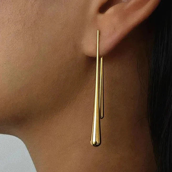 Line Water Drop Earrings