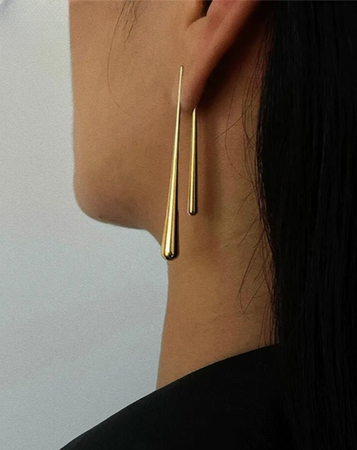 Line Water Drop Earrings