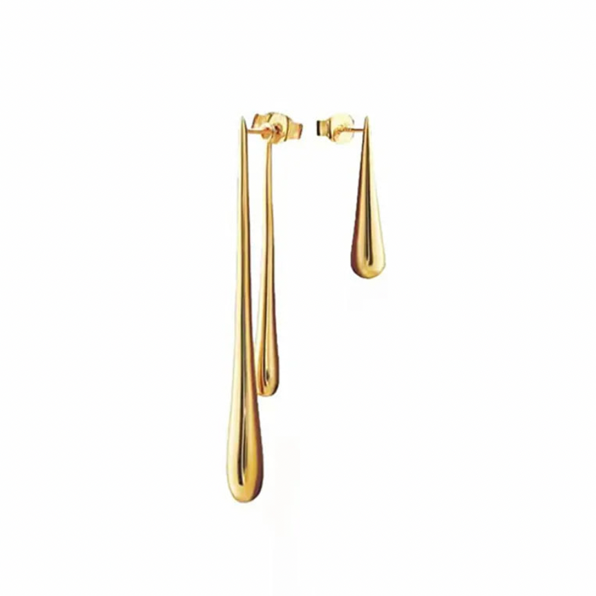 Line Water Drop Earrings