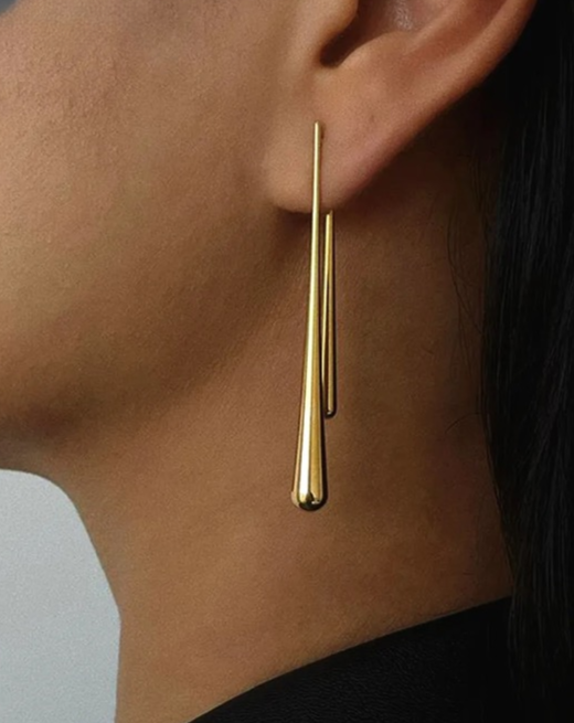 Line Water Drop Earrings