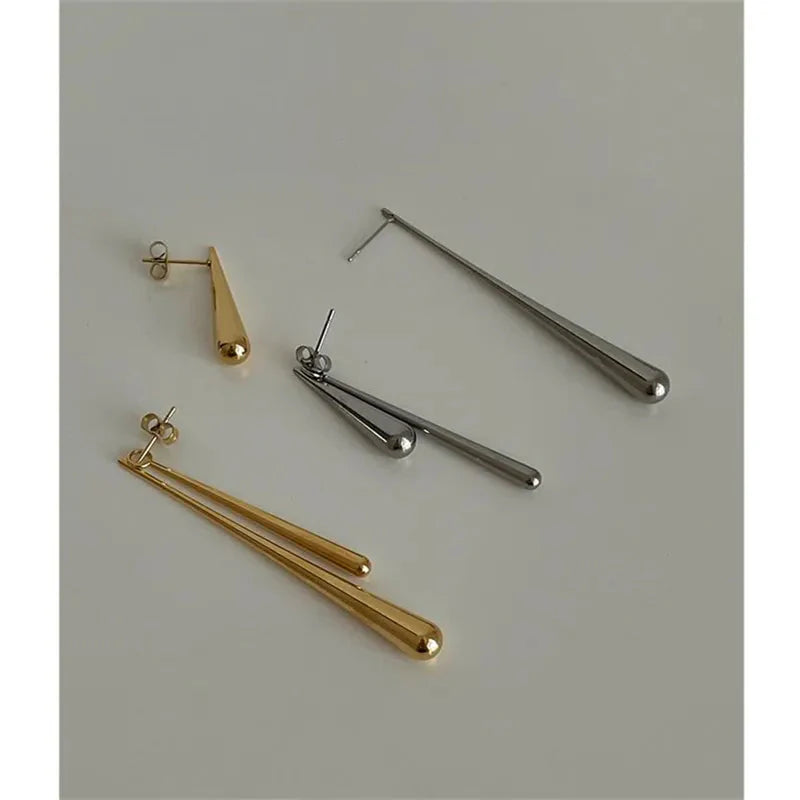 Line Water Drop Earrings