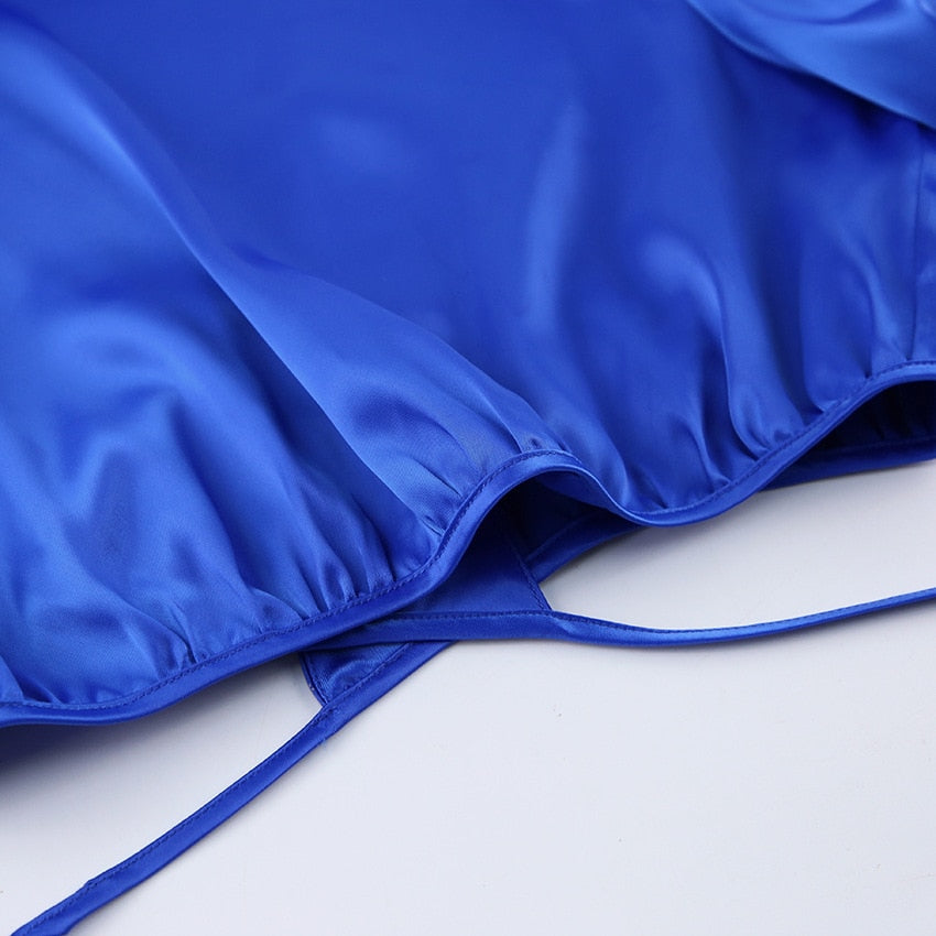 Linia Cropped Lace-Up Satin Top - 3 Colors