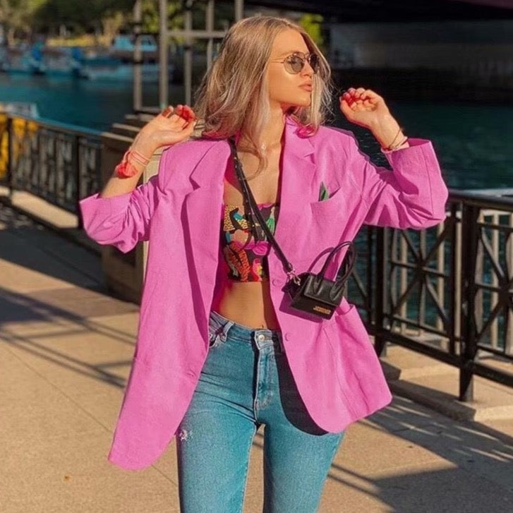Linsey Oversized Pink Blazer - 2 Colors
