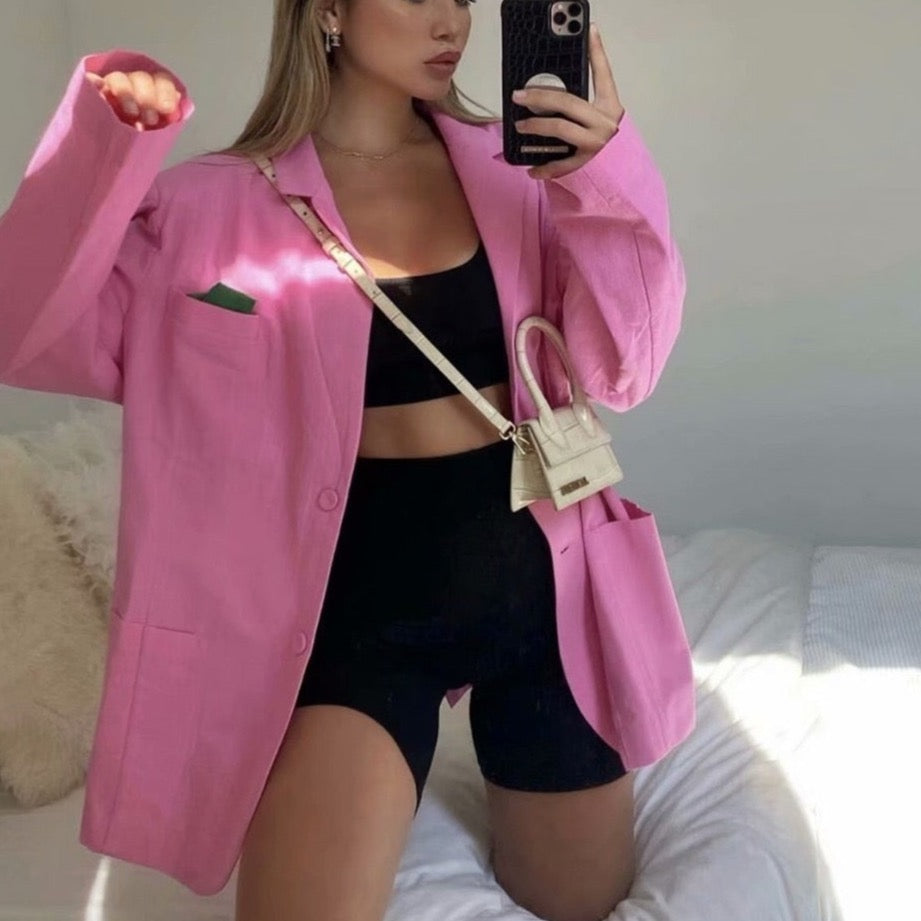 Linsey Oversized Pink Blazer - 2 Colors
