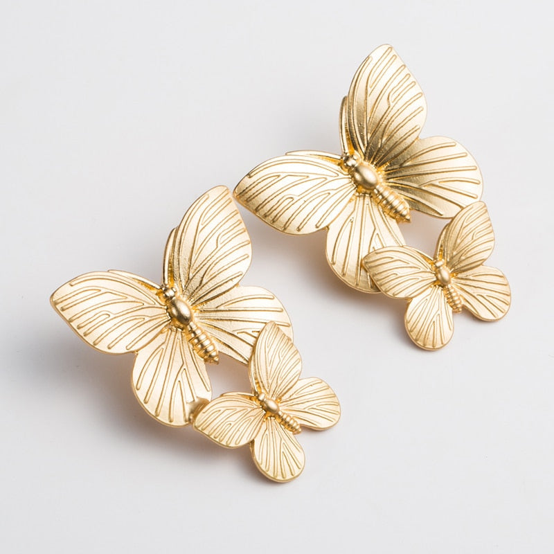 Lissa Butterflies Earrings - Gold or Silver