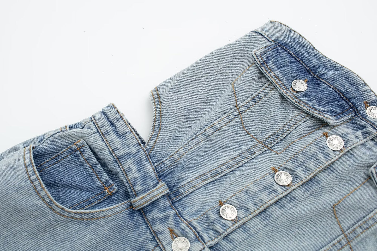 Liva Bandeau Wide Leg Denim Jumpsuit - 2 Colors