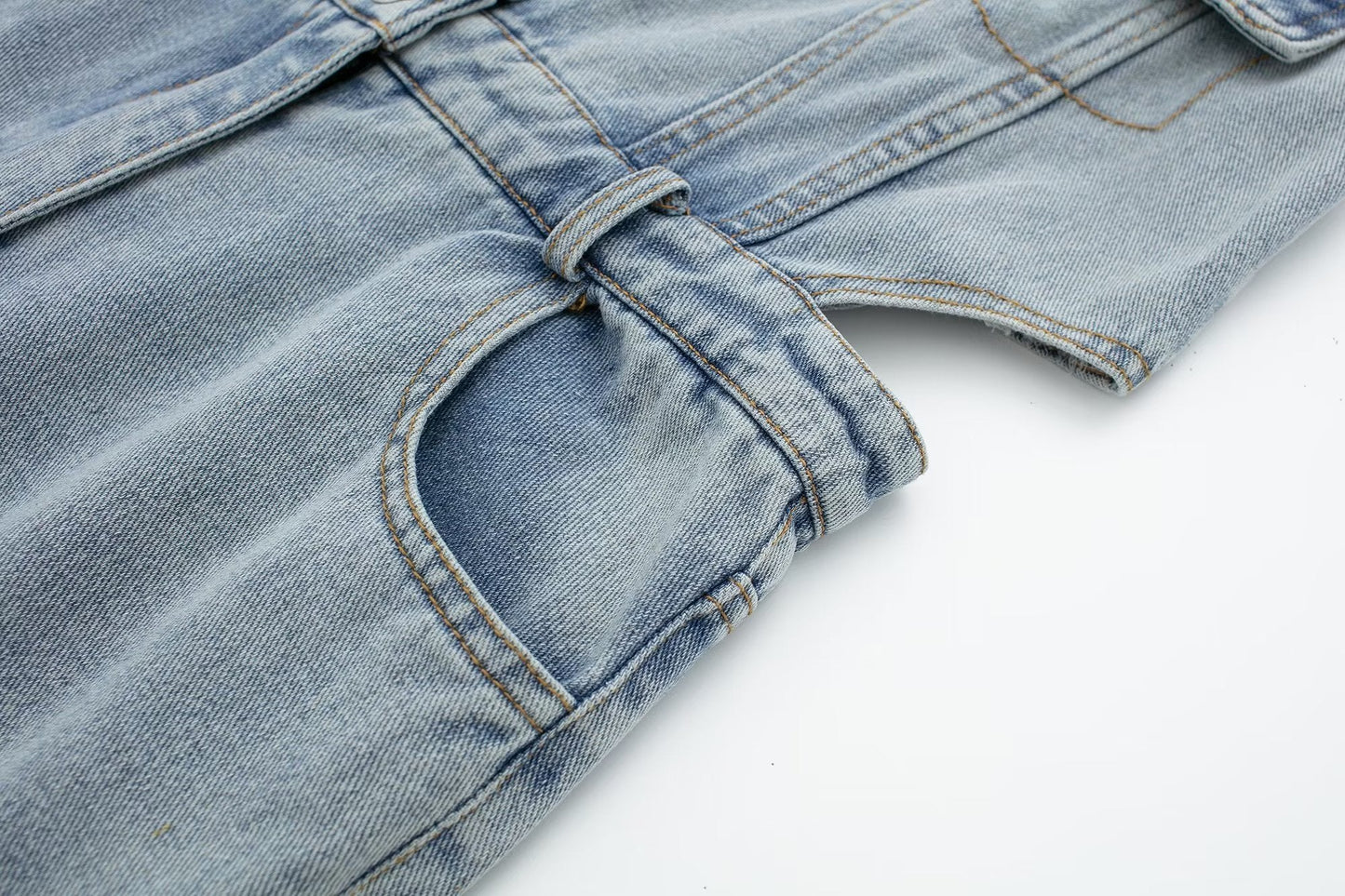 Liva Bandeau Wide Leg Denim Jumpsuit - 2 Colors