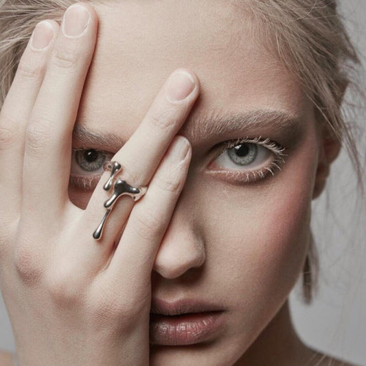 Lloise Dripping Liquid Rings - Gold or Silver