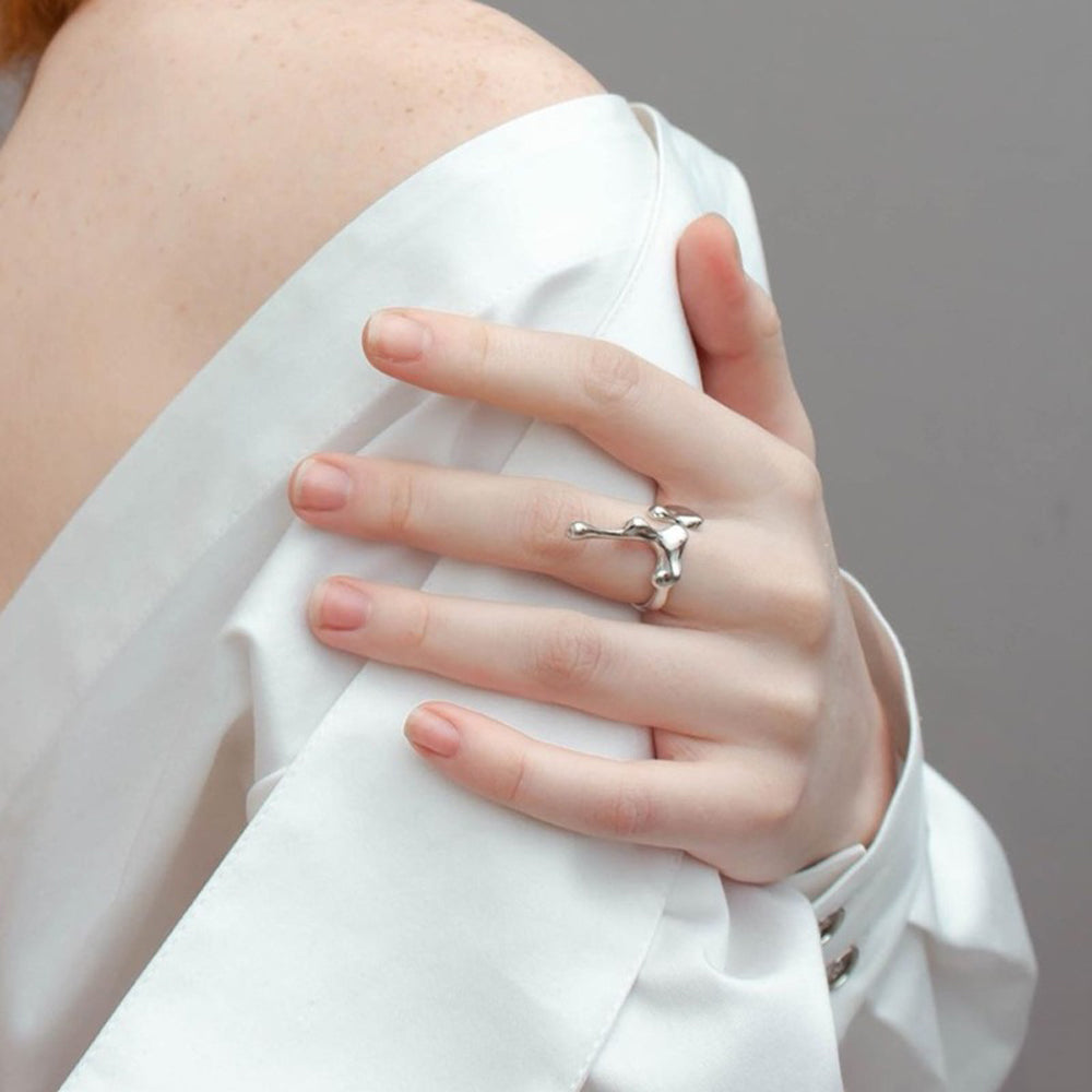 Lloise Dripping Liquid Rings - Gold or Silver