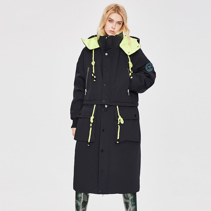 Long Winter Coats Womens Hooded Down Jacket