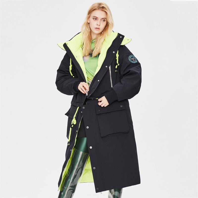 Long Winter Coats Womens Hooded Down Jacket