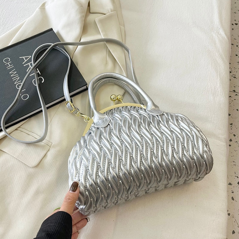 Loreth Chevron Pattern Woven Coin Bags - 7 Colors