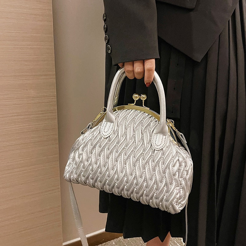 Loreth Chevron Pattern Woven Coin Bags - 7 Colors