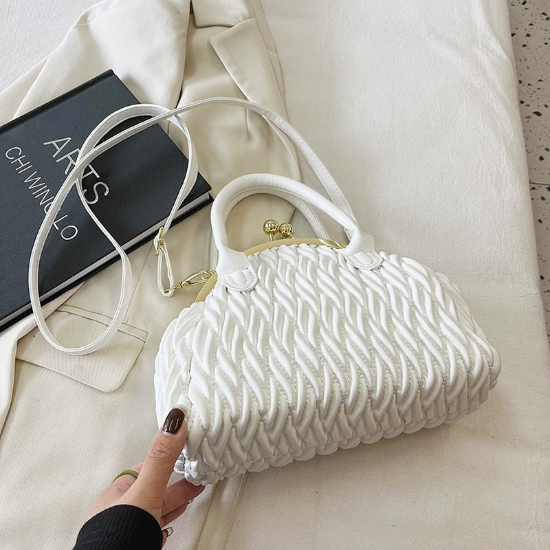 Loreth Chevron Pattern Woven Coin Bags - 7 Colors