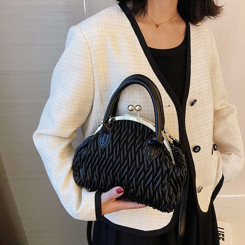 Loreth Chevron Pattern Woven Coin Bags - 7 Colors