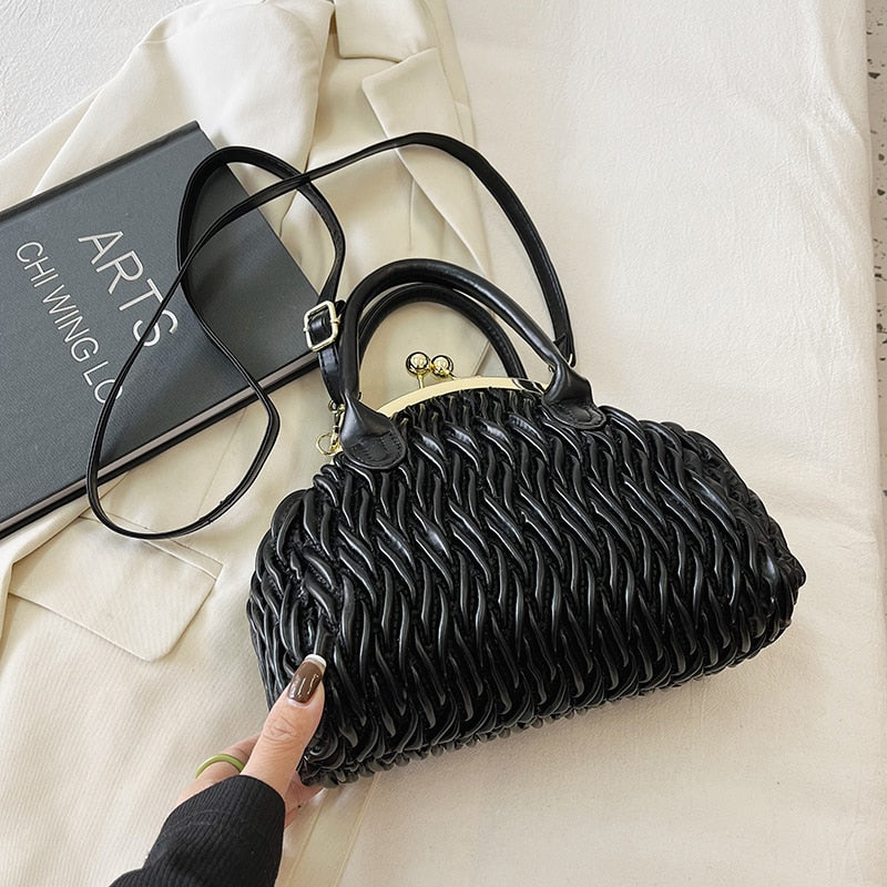 Loreth Chevron Pattern Woven Coin Bags - 7 Colors