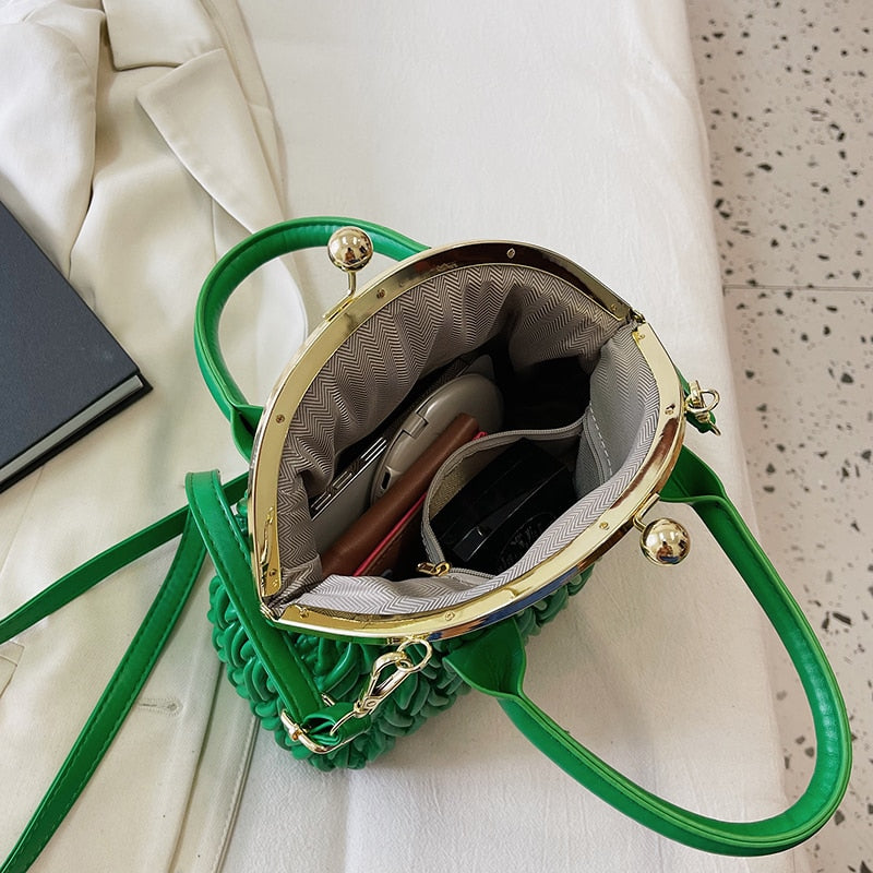 Loreth Chevron Pattern Woven Coin Bags - 7 Colors