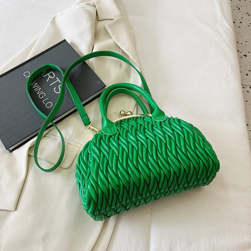 Loreth Chevron Pattern Woven Coin Bags - 7 Colors