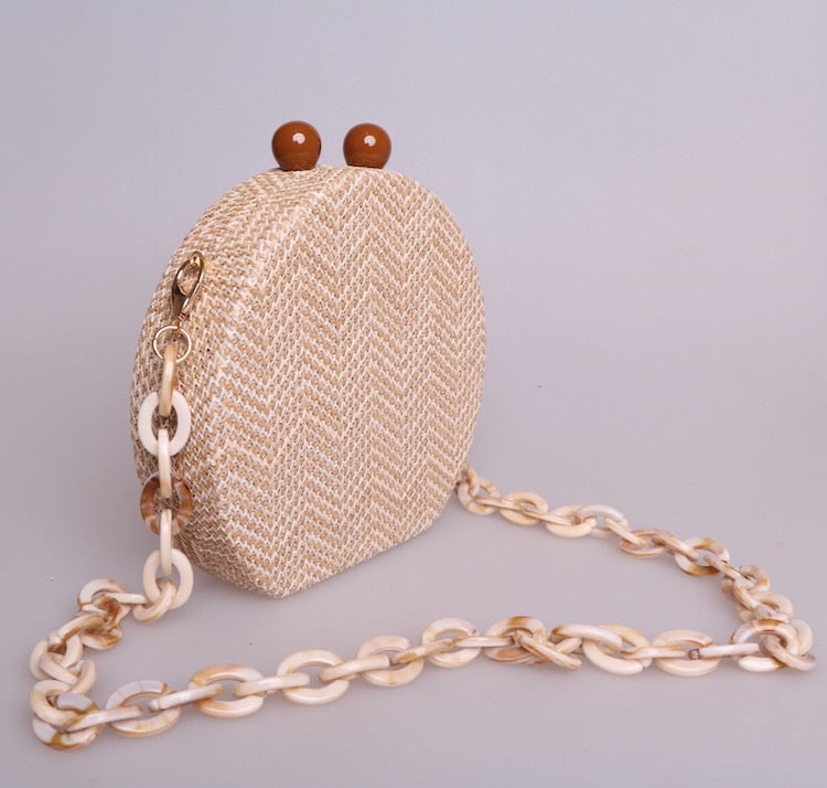 Lorie Round Mini Bag With Resin Straps - 3 Styles