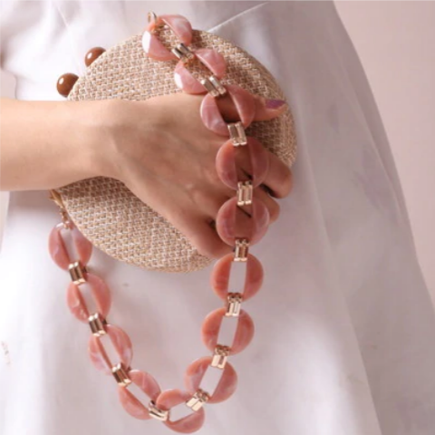 Lorie Round Mini Bag With Resin Straps - 3 Styles